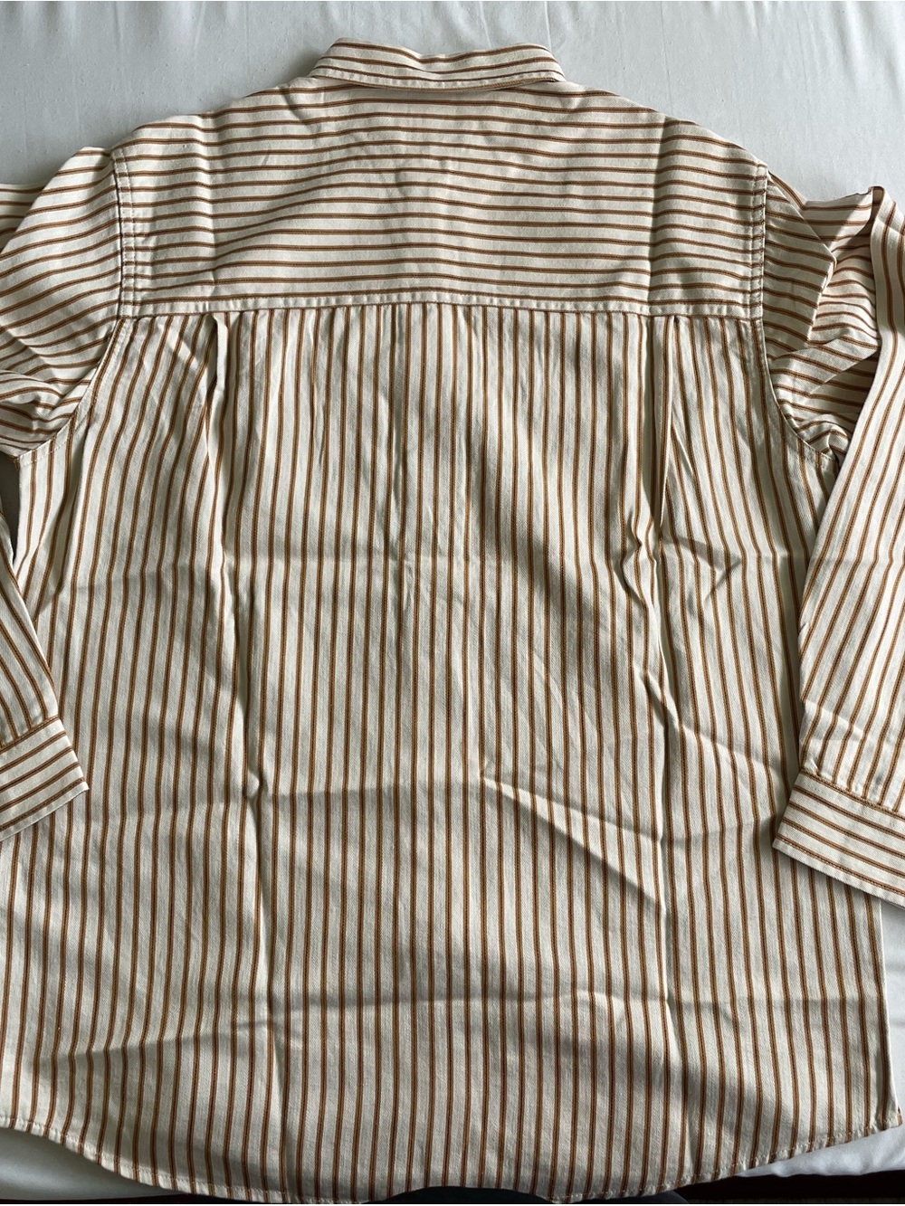 Banana Republic Cream & Tan Striped Button-Down Shirt - Picture 9 of 9